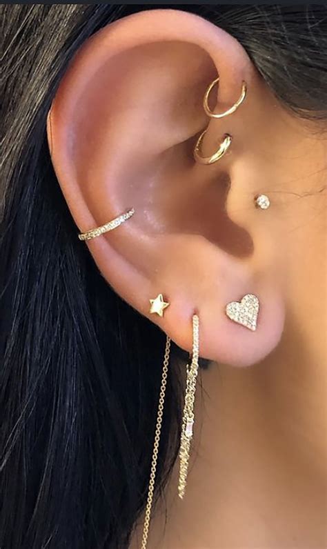 cute ear piercings|feminine ear piercings.